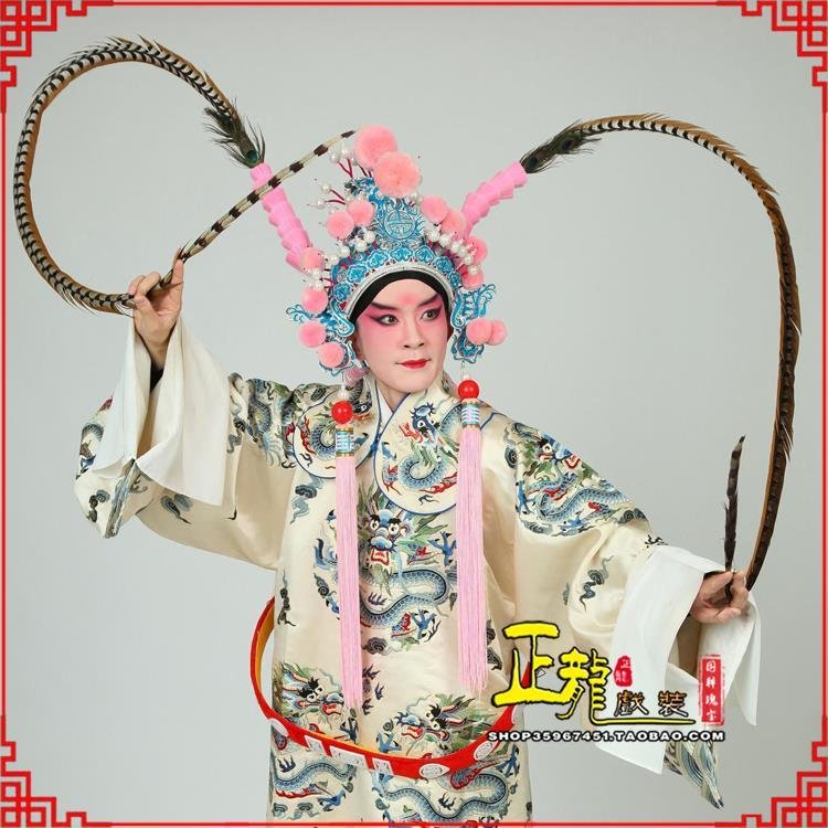 信阳京剧戏曲道具用品舞台演出精品羽毛雉鸡毛 翎子