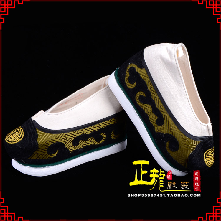 信阳戏鞋方口鞋老生鞋老旦鞋三义斋纸底内高福字履