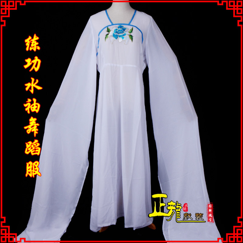 信阳花旦影楼古装水袖舞蹈服 胸花连衣裙